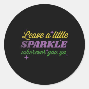 Mardi Gras Carnival Verließ ein kleines Sparkle-Ge Runder Aufkleber