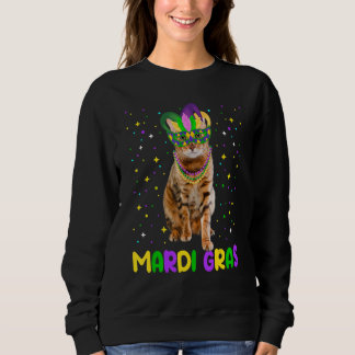 Mardi Gras Carnivals Niedliche Bengalische Katze F Sweatshirt