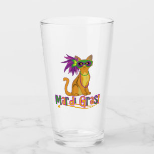 Mardi Gras Cat Glas