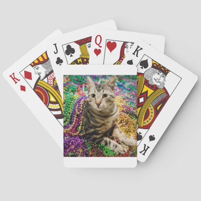 Mardi Gras Cat Spielkarten (Rückseite)