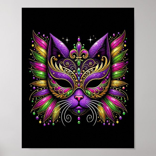 Mardi Gras Cat Villa Saroli Poster (Vorne)