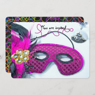 Mardi Gras Celebration Invite Einladung