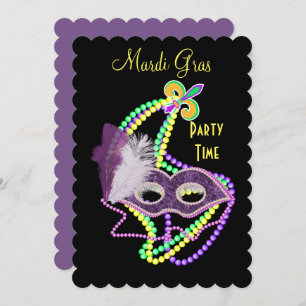 Mardi Gras Celebrations Extravagant Mask Party Einladung
