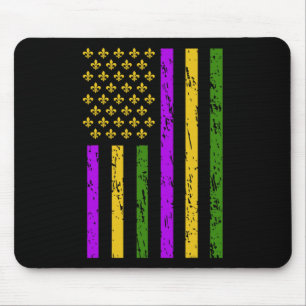 Mardi Gras Celebrations Us Mardi Gras Flag Mousepad