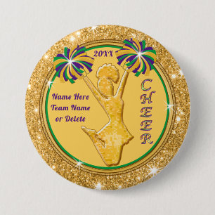 Mardi Gras, Cheer Buttone, Victoria Button