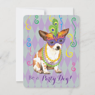 Mardi Gras Chihuahua Einladung