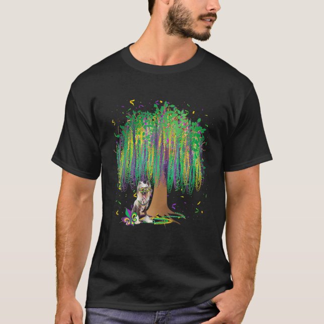 Mardi Gras Chinesische Crested Bead - Tree Bourbon T-Shirt (Vorderseite)