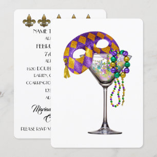 Mardi Gras - Cocktail Party Einladung