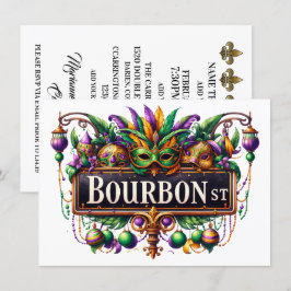 Mardi Gras - Cocktail Party Einladung