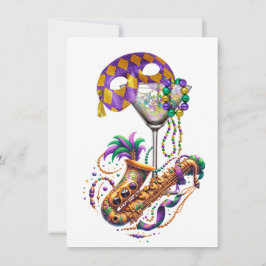 Mardi Gras - Cocktail Party Einladung