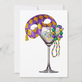 Mardi Gras - Cocktail Party Einladung