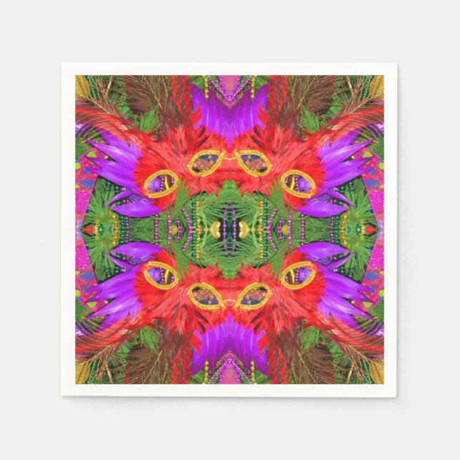 Mardi Gras Cocktail Servietten (Vorderseite)