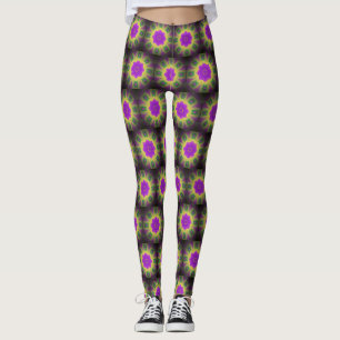 Mardi Gras Colors Abstrakt Mandala Muster Leggings