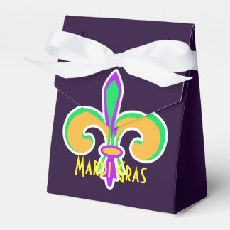 Mardi Gras Colors Lilie Party Personalisiert Geschenkschachtel