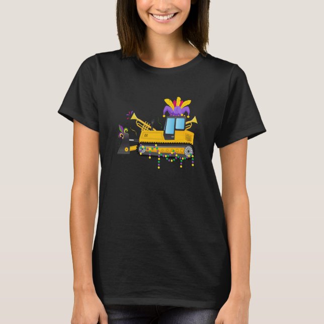 Mardi Gras Construction Celebrations Fat Tuesday P T-Shirt (Vorderseite)