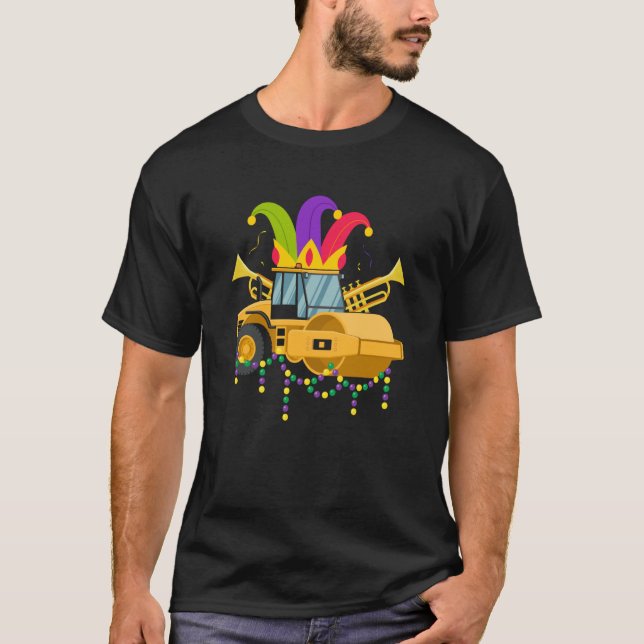 Mardi Gras Construction Celebrations Fat Tuesday P T-Shirt (Vorderseite)