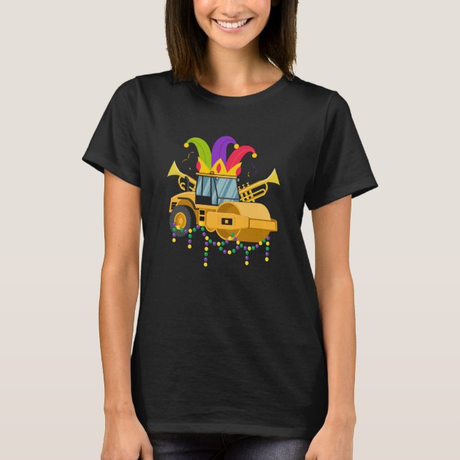 Mardi Gras Construction Celebrations Fat Tuesday P T-Shirt (Vorderseite)