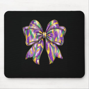 Mardi Gras Coquette Bow 2 Mousepad