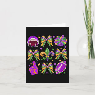 Mardi Gras Coquette Bow Footbyll Mardi Gras neu od Karte