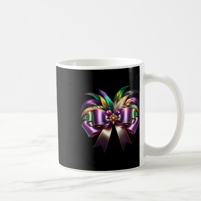 Mardi Gras Coquette Bow Lugano Gestern und Heute Kaffeetasse (Rechts)
