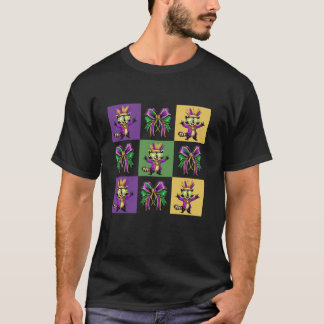 Mardi Gras Coquette Bow Raccoon Trash Panda Men Wo T-Shirt