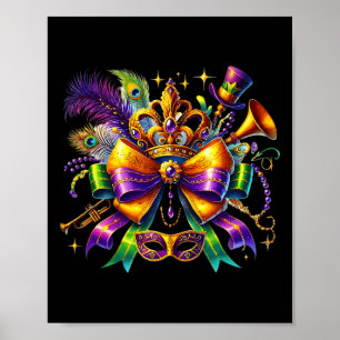Mardi Gras Coquette New Orleans Club Poster