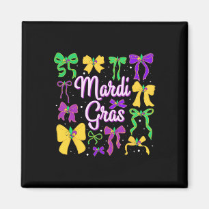 Mardi Gras Coquette Schleife feiert New Orleans Fr Magnet