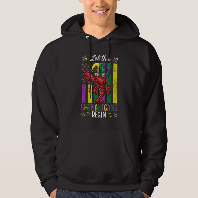 Mardi Gras Costume Dab Crawfish Shenanigans Kids T Hoodie (Vorderseite)