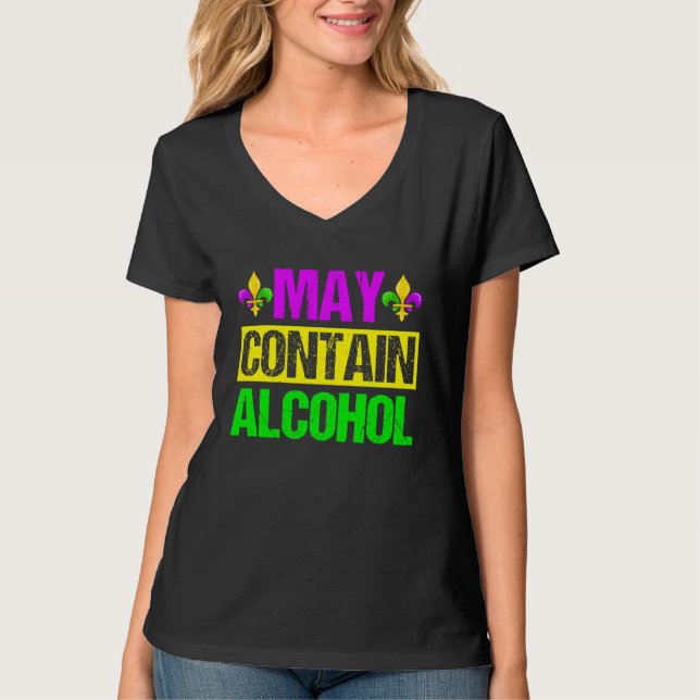 Mardi Gras Costume May Contain Alcohol  Party Men  T-Shirt (Vorderseite)