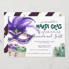 Mardi Gras Coupels Dusche Einladung