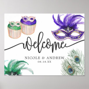 Mardi Gras Coupels Dusche Willkommenspopster Poster