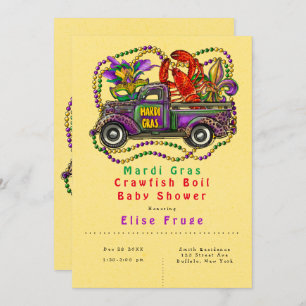 Mardi Gras Crawfish Boil Babydusche Einladung
