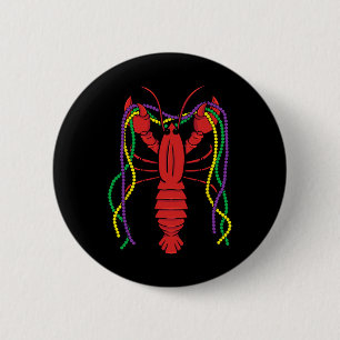 Mardi Gras Crawfish Kostüm Karneval Kräuterzelte Button