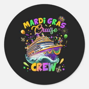 Mardi Gras Crew 2025 Ristorante La Lanchetta Runder Aufkleber