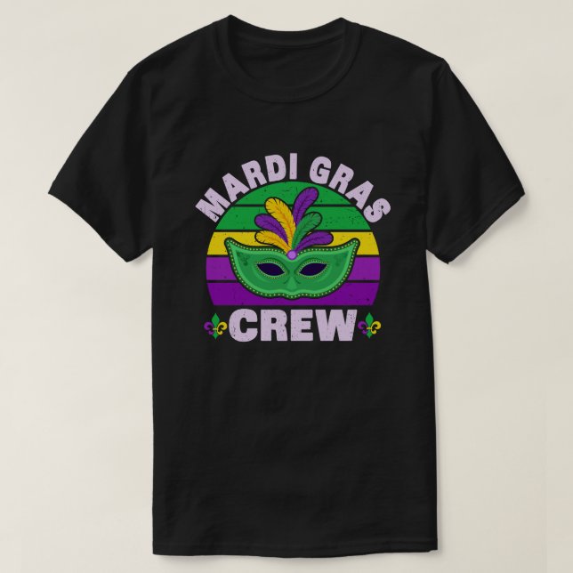 Mardi Gras Crew Unbekannter Monte Boglia T-Shirt (Design vorne)