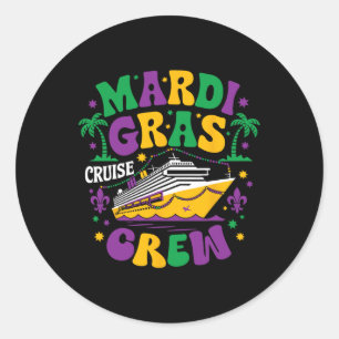 Mardi Gras Cruise Crew 2025 Trip Family Matching C Runder Aufkleber