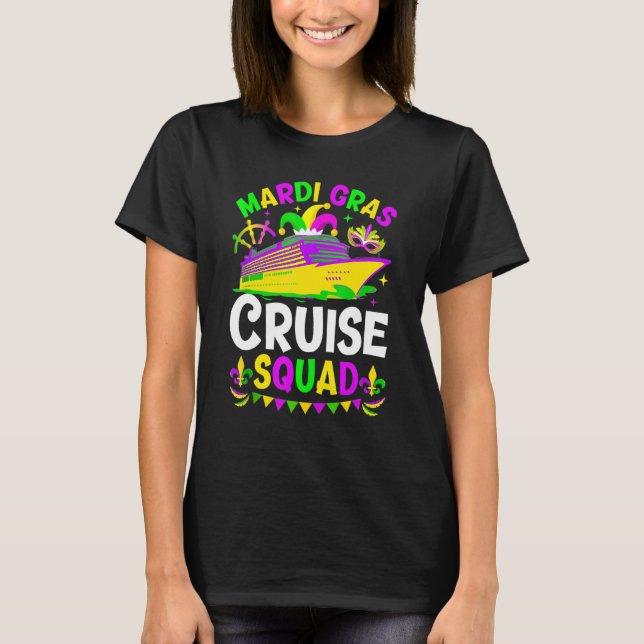Mardi Gras Cruise Crew Cruising Mask Cruise Ship P T-Shirt (Vorderseite)