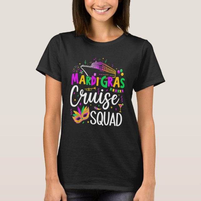 Mardi Gras Cruise Crew Schifffahrt Schifffahrt P T-Shirt (Vorderseite)