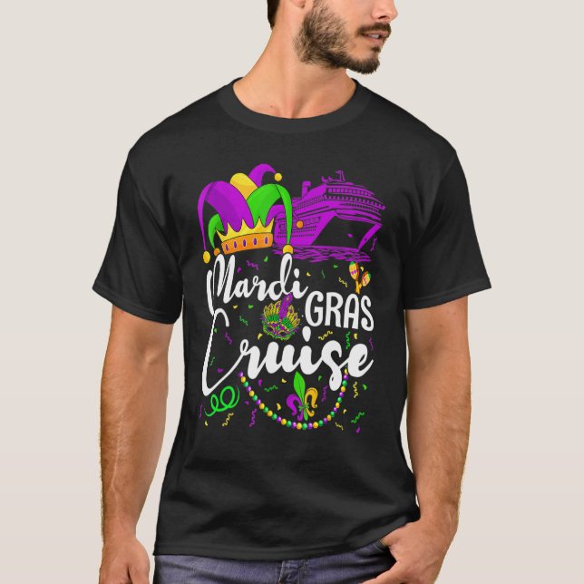 Mardi Gras Cruise Cruising Mask Funny Mardi Gras C T-Shirt (Vorderseite)