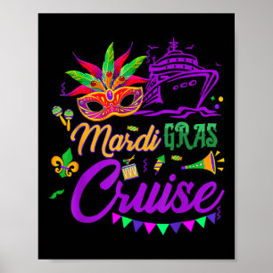 Mardi Gras Cruise Mardi Gras Schifffahrt Party Cos Poster