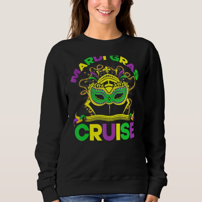 Mardi Gras Cruise Mask Carnival Fe Sweatshirt (Vorderseite)