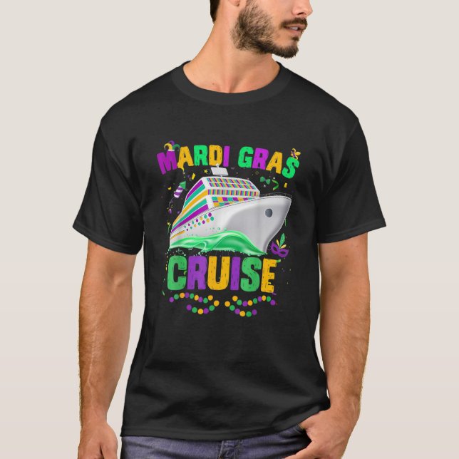 Mardi Gras Cruise Mask Party Costu T-Shirt (Vorderseite)