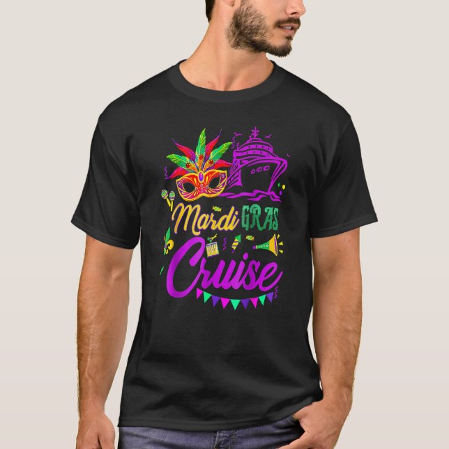 Mardi Gras Cruise Mask Party T-Shirt (Vorderseite)