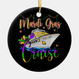 Mardi Gras Cruise Matching Family Karneval Party Keramik Ornament
