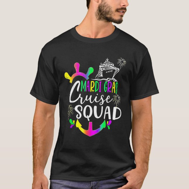 Mardi Gras Cruise Squad 2023 Matching Group_8 T-Shirt (Vorderseite)