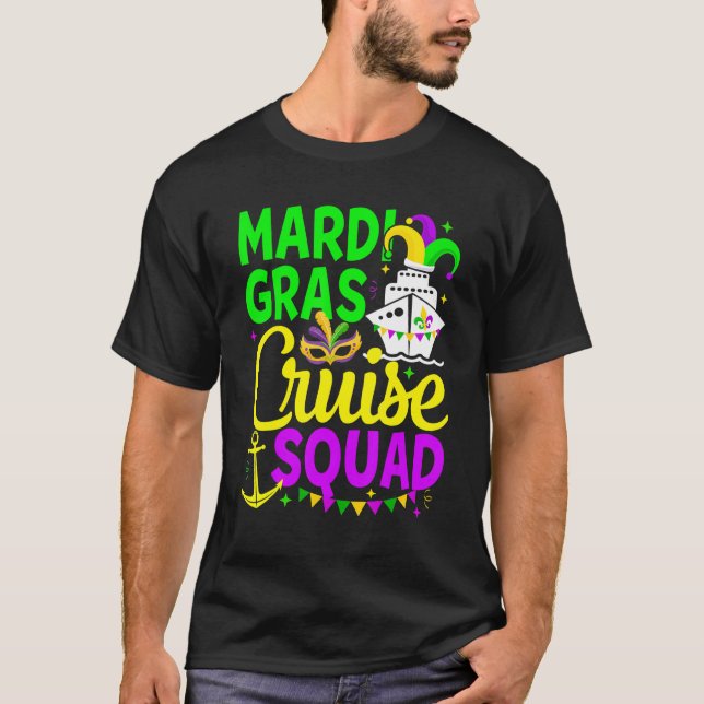 Mardi Gras Cruise Squad Cruising Funny Carnival Pa T-Shirt (Vorderseite)