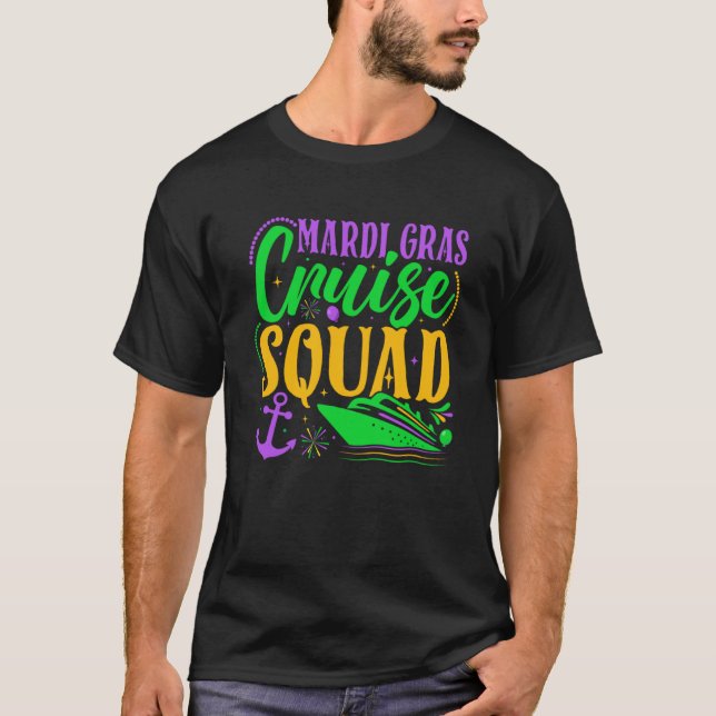 Mardi Gras Cruise Squad Karneval Familienurlaub P T-Shirt (Vorderseite)