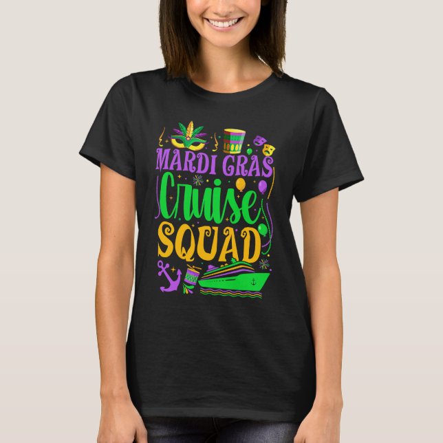 Mardi Gras Cruise Squad Karneval Familienurlaub P T-Shirt (Vorderseite)