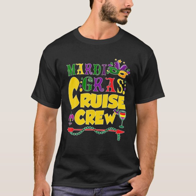 Mardi Gras Cruise Squad Karneval Kostüm Celebrati T-Shirt (Vorderseite)