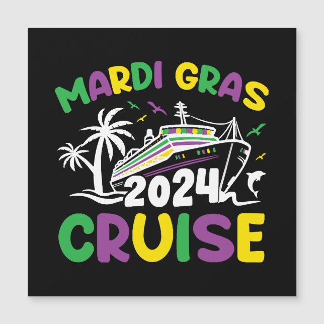 Mardi Gras Cruise Squad Magnetkarte (Vorderseite)
